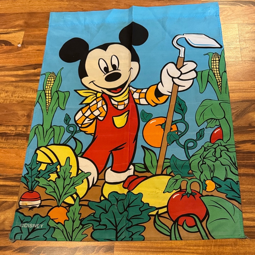 Disney Mickey Mouse Red Overalls Garden Flag